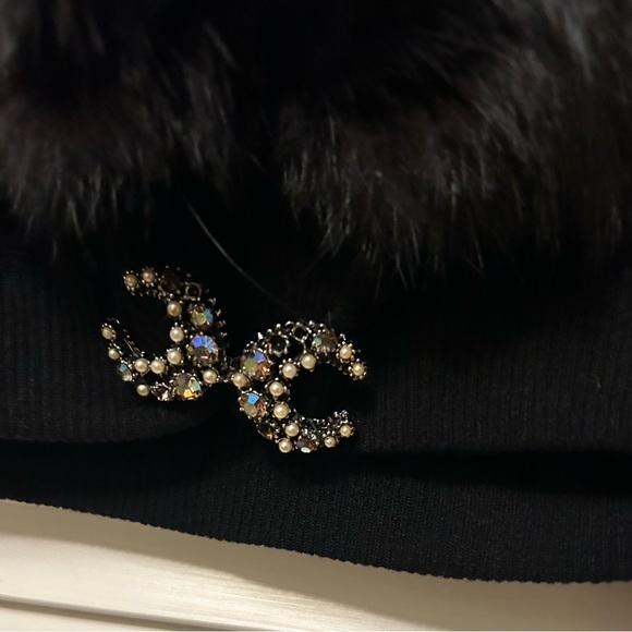 Vintage RARE Harel Fox Fur Collar Cashmere Sweater Size Medium - Picture 10 of 12